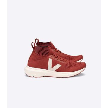 Red Men's Veja V-KNIT VEJA X RICK OWENS MID Running Shoes | AU 155FDN